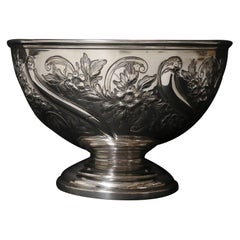 Antique Victorian Period Hallmark Silver Bowl by Edward Barnard & Sons Ltd, 1897-1898
