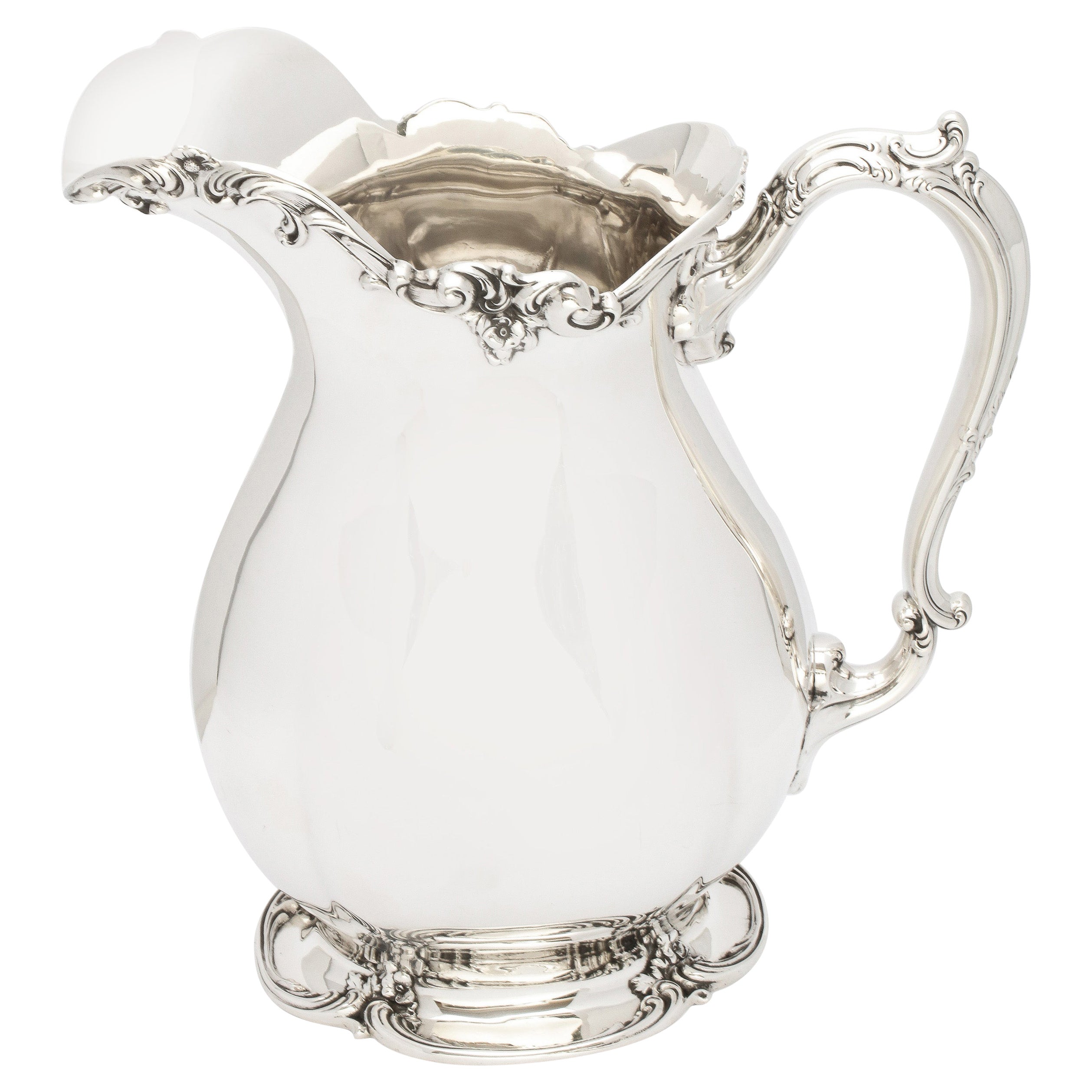 Victorian Period Large Sterling Silver Water Pitcher on Pedestal Base by Gorham