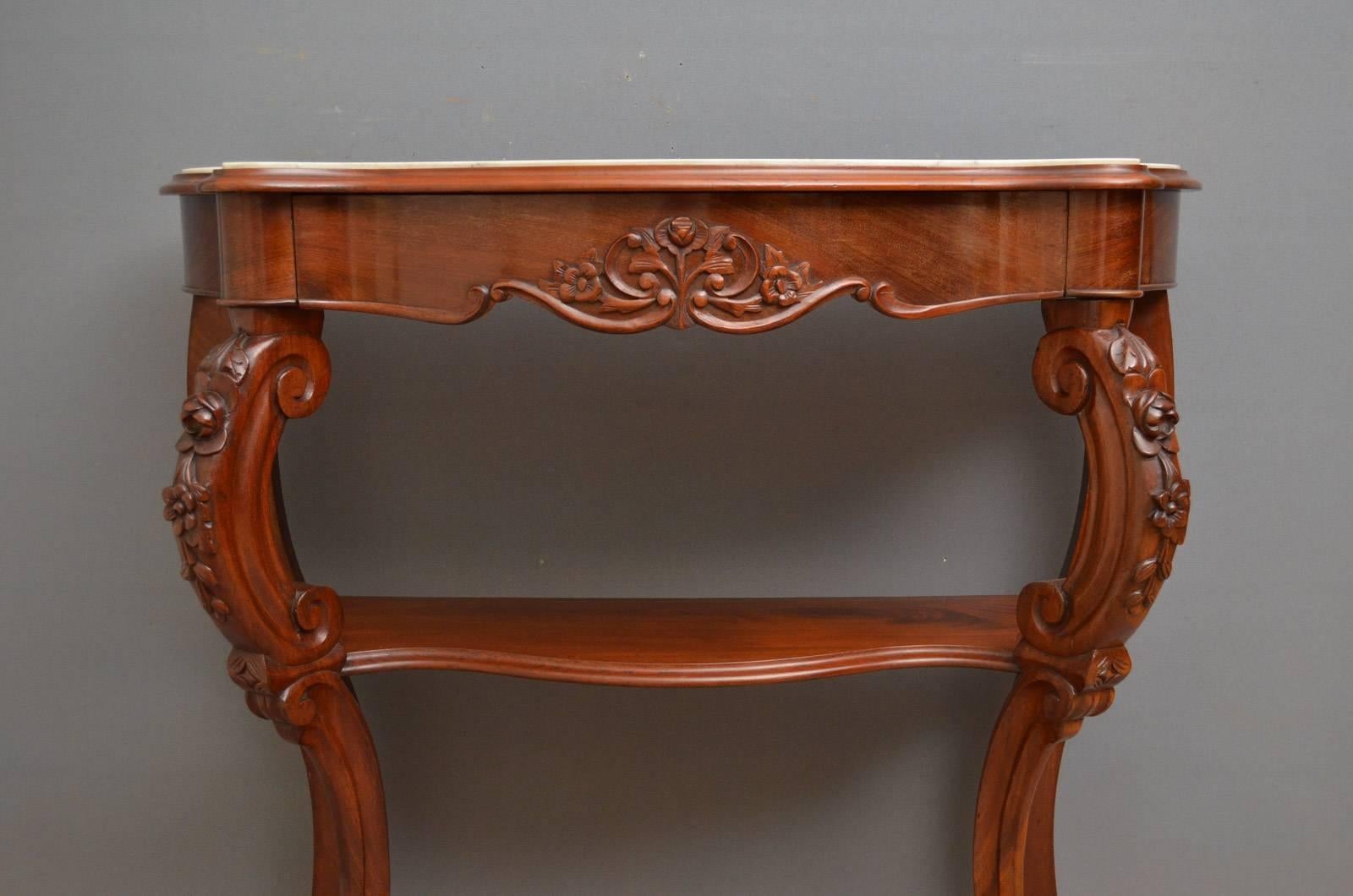 Victorian Period Mahogany Console Table In Excellent Condition In Whaley Bridge, GB