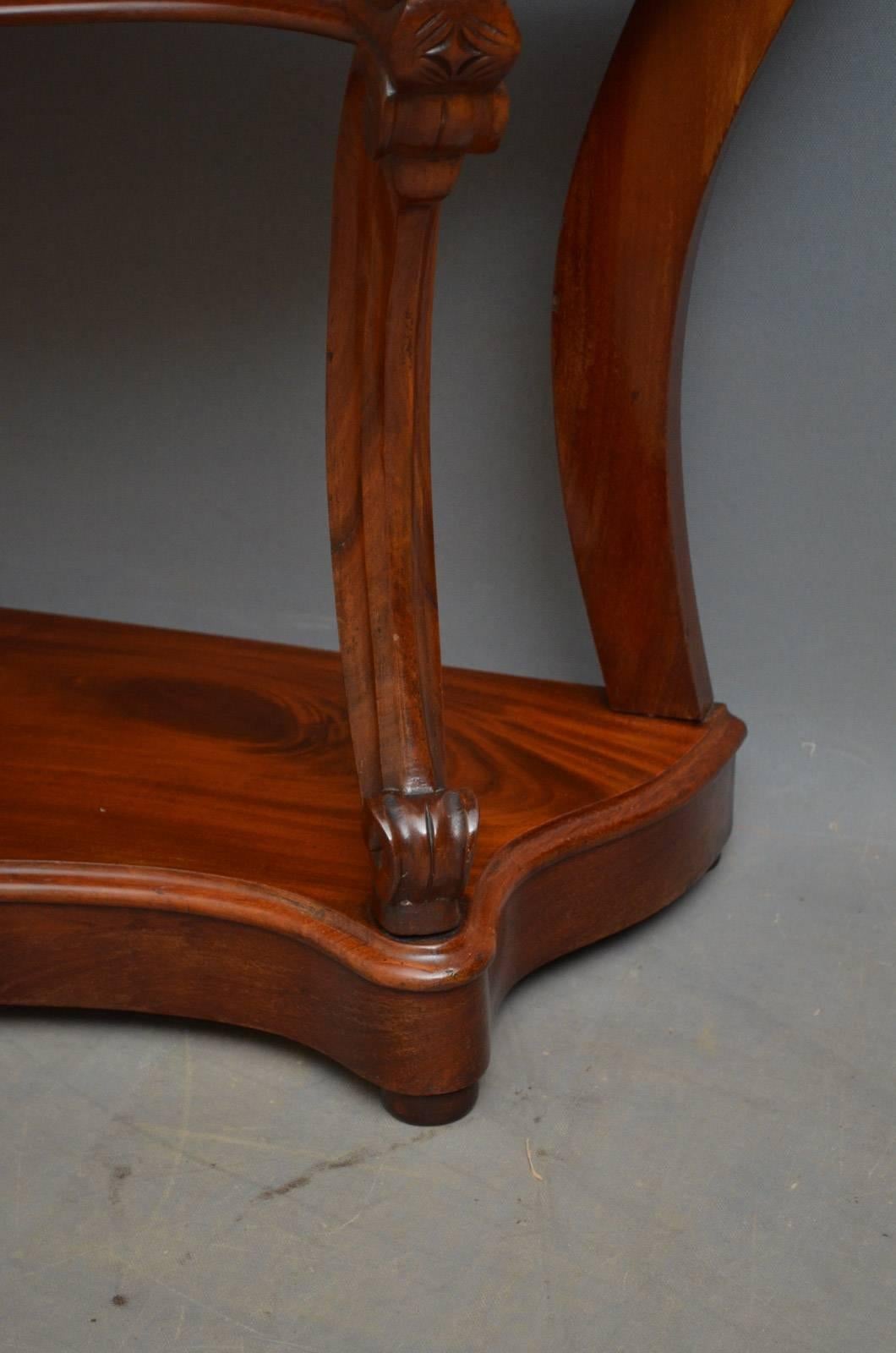 Victorian Period Mahogany Console Table 2