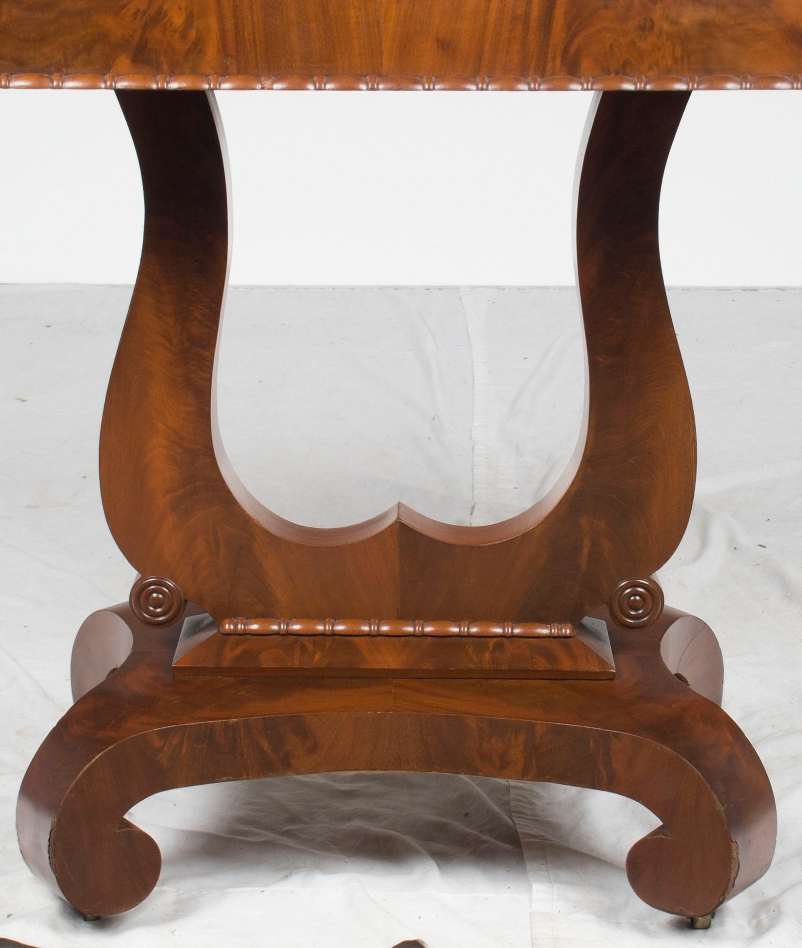 Victorian Period Mahogany Flip Top Card Table on Pedestal Base For Sale 2