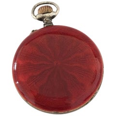 Victorian Period Red Enamel Pocket / Fob Watch