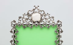 Victorian Period Sterling Silver, Footed, Pierced Picture Frame