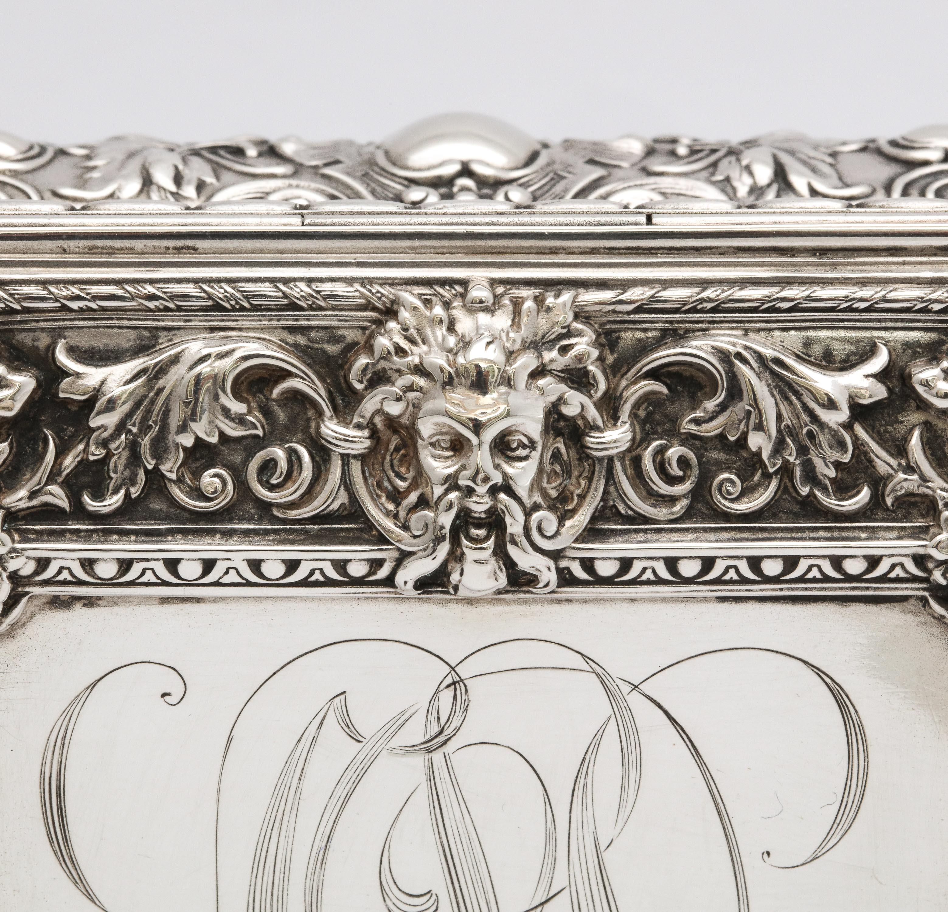 Victorian Period Sterling Silver Jewelry/Trinkets Box with Hinged Lid by Kerr 3