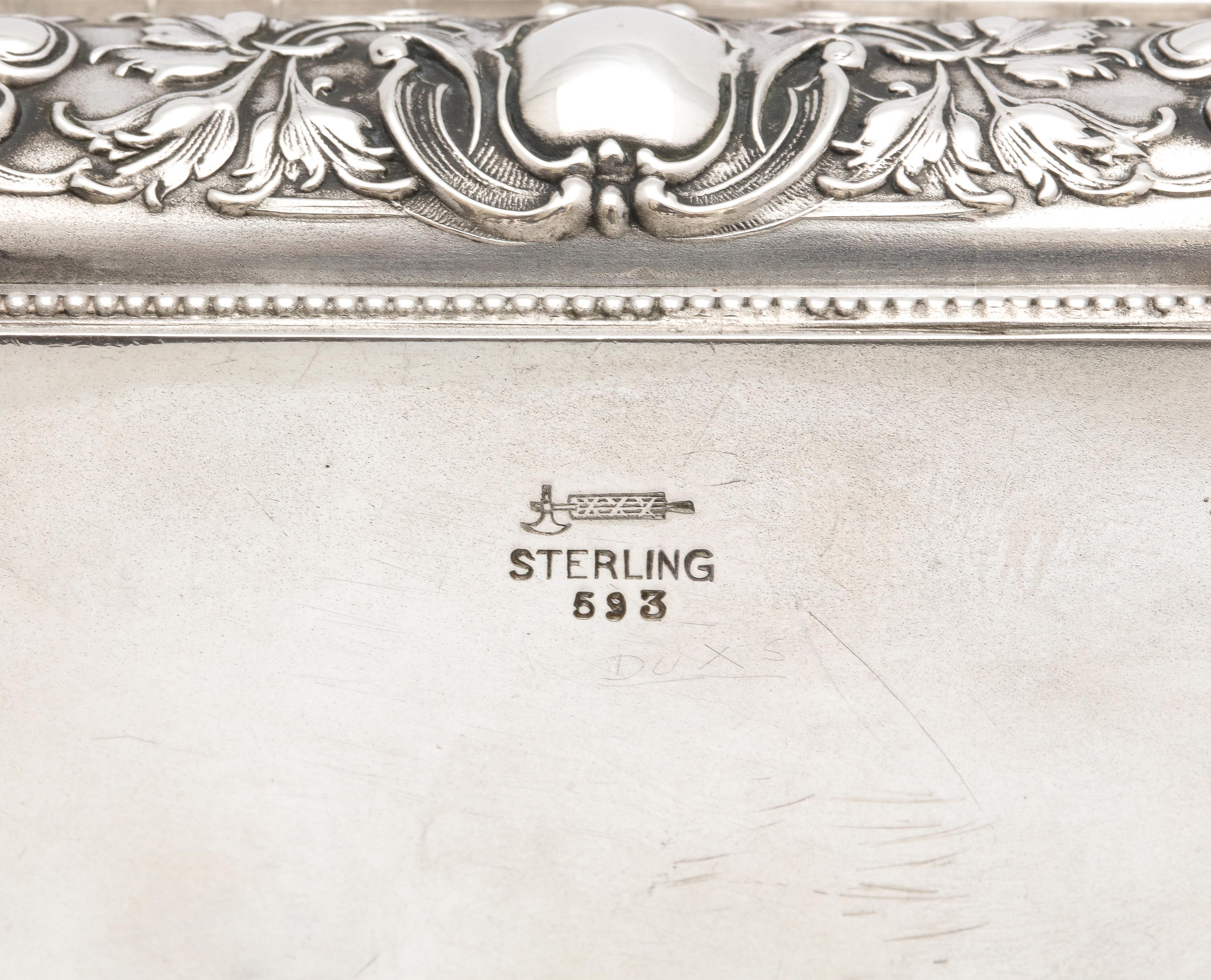Late 19th Century Victorian Period Sterling Silver Jewelry/Trinkets Box with Hinged Lid by Kerr