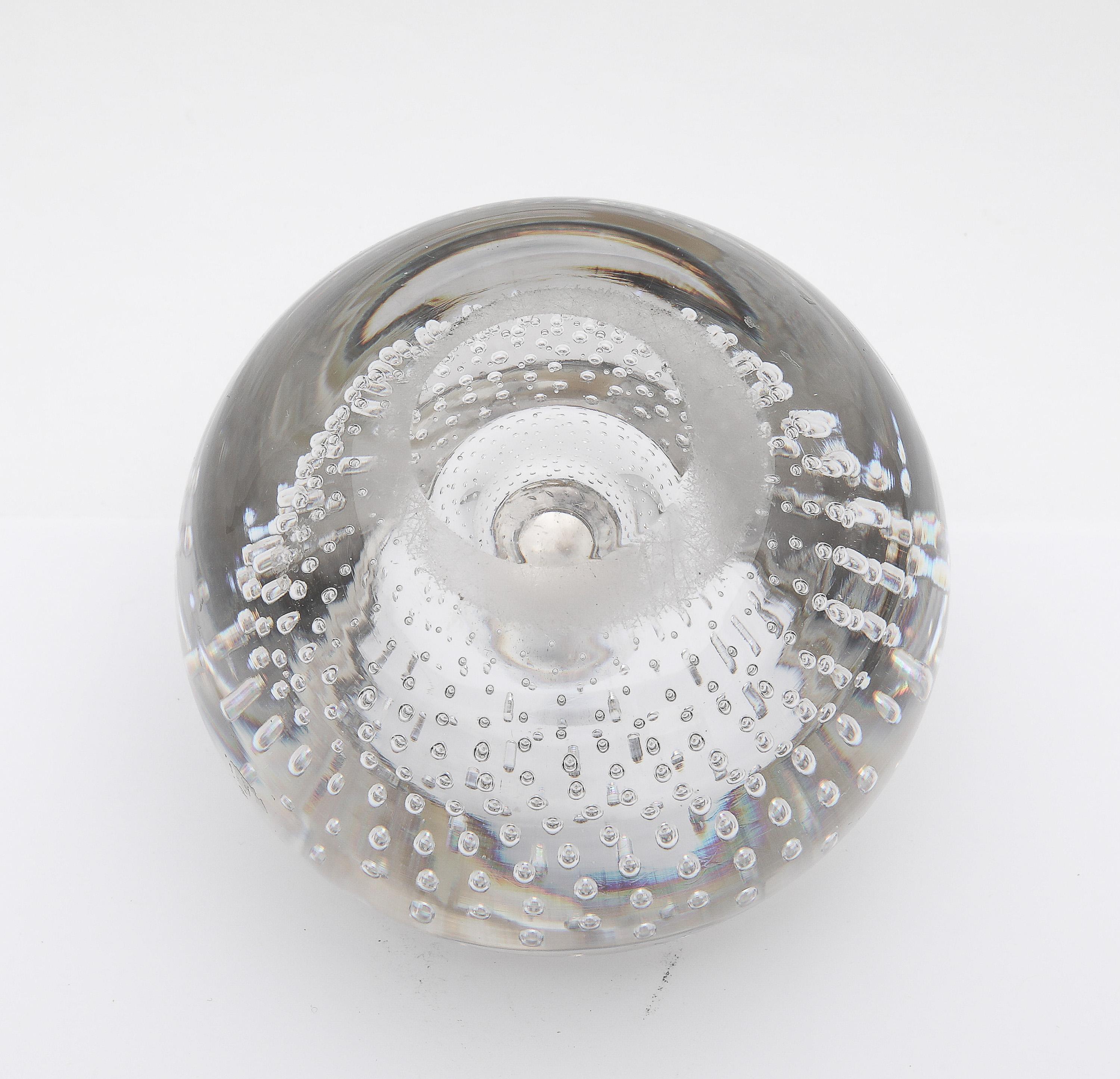 Calamaio di cristallo a bolle controllate in argento massiccio di epoca vittoriana in vendita 12