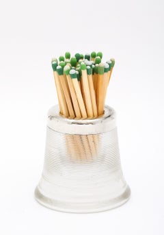 Colonna filettata per fiammiferi in cristallo di epoca vittoriana in A. Silver