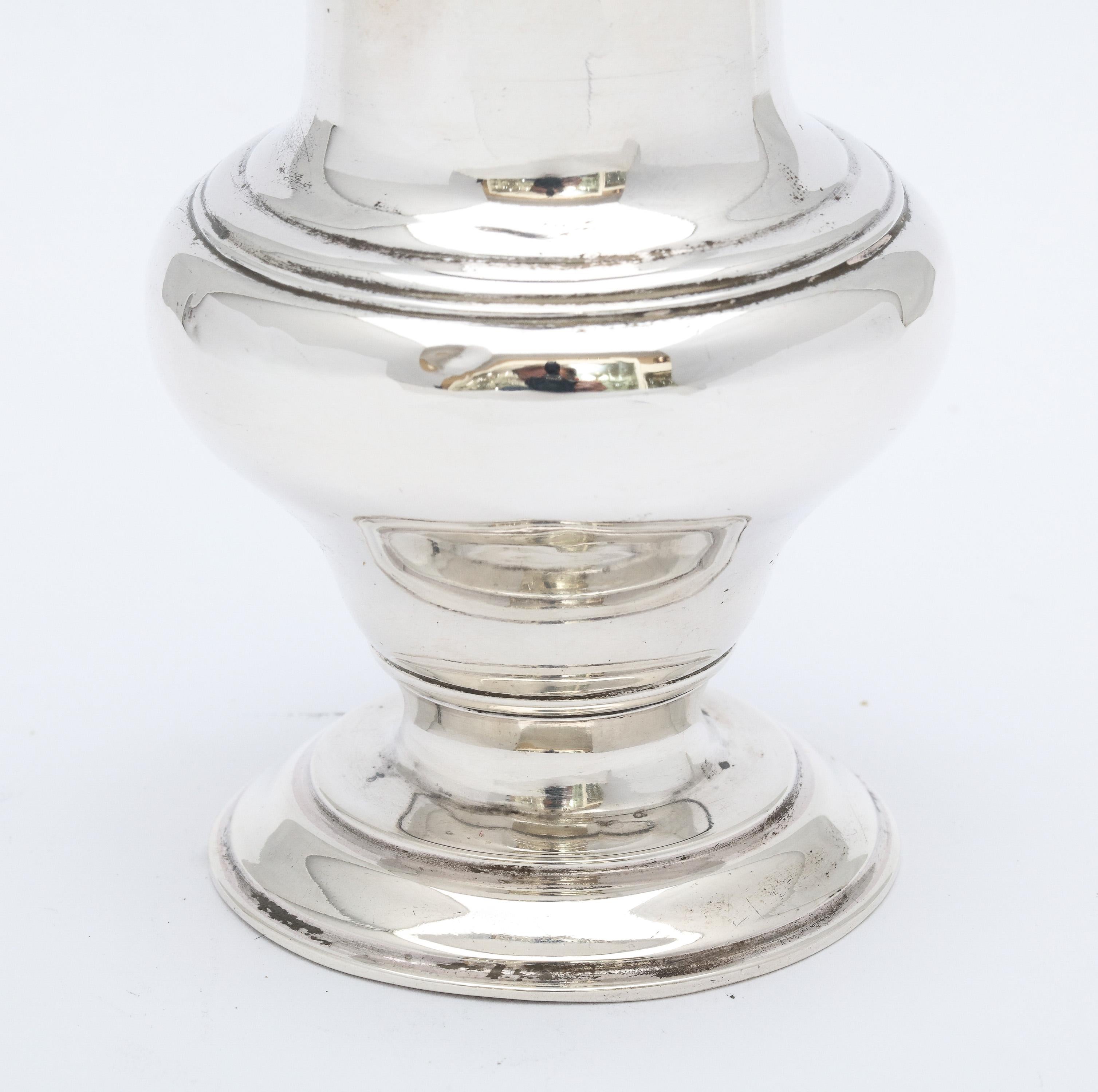 English Victorian Period Sterling Silver Muffineer/Sugar Caster For Sale