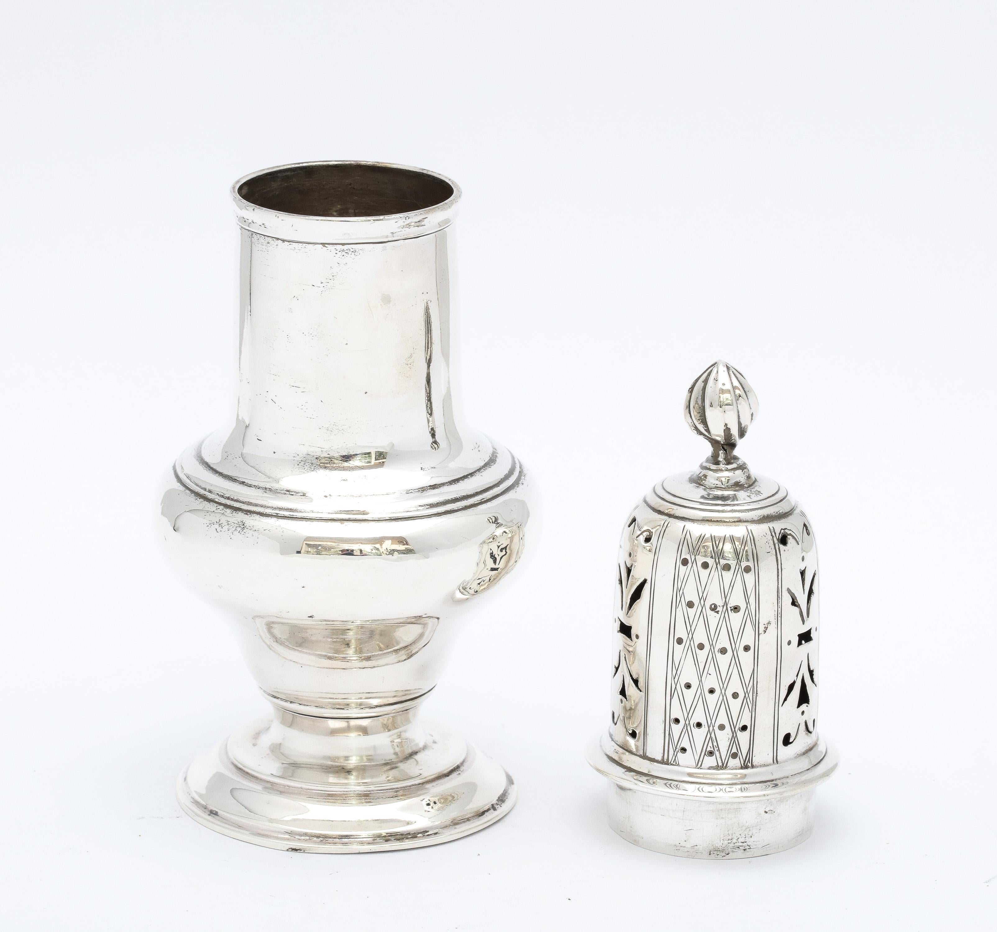 Victorian Period Sterling Silver Muffineer/Sugar Caster For Sale 2