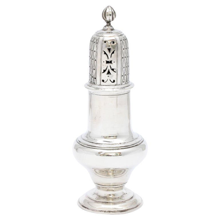 Victorian Period Sterling Silver Muffineer/Sugar Caster For Sale