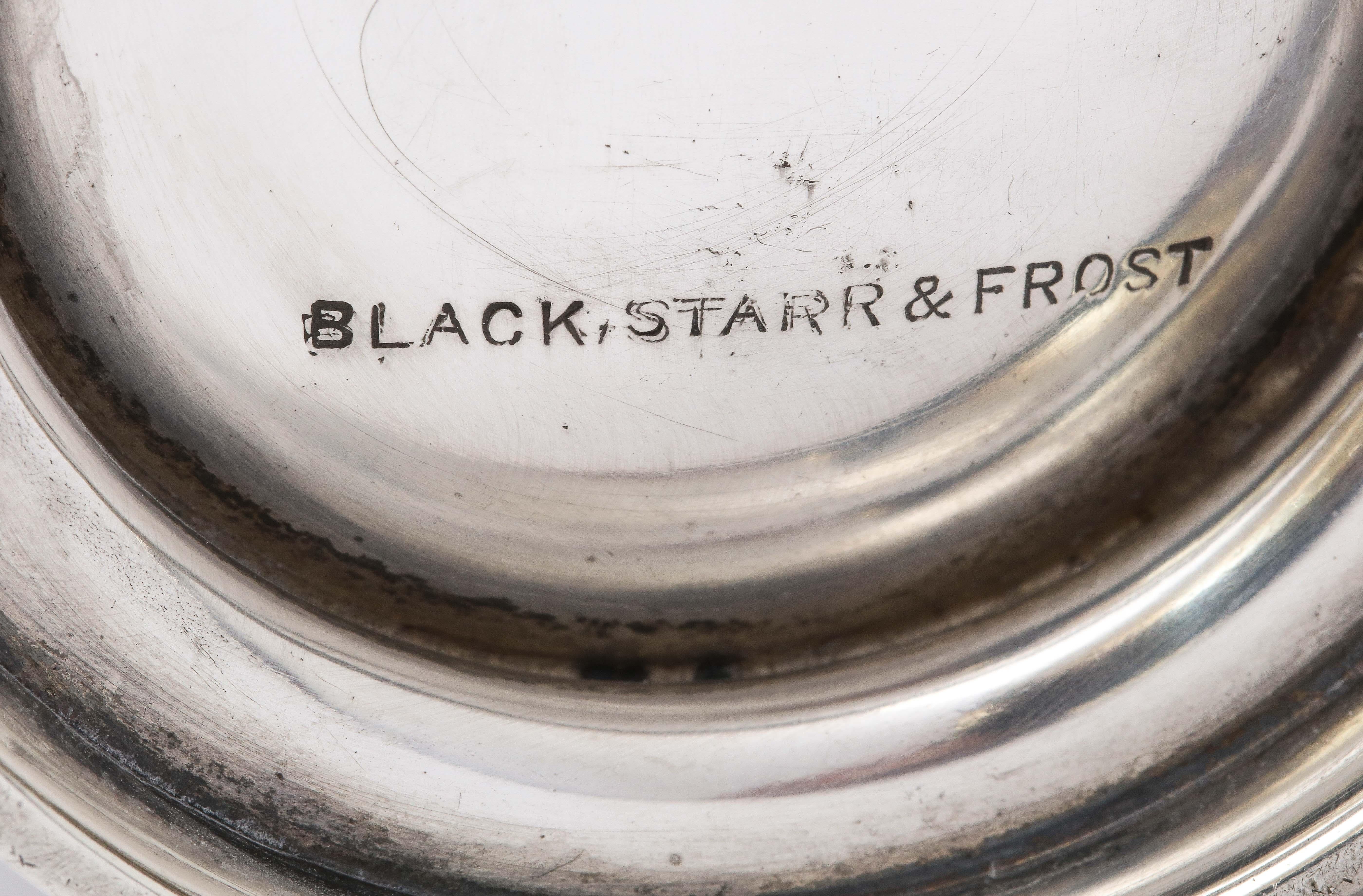 Victorian Period Sterling Silver Mug/Cup on Pedestal Base, Black, Starr & Frost For Sale 7
