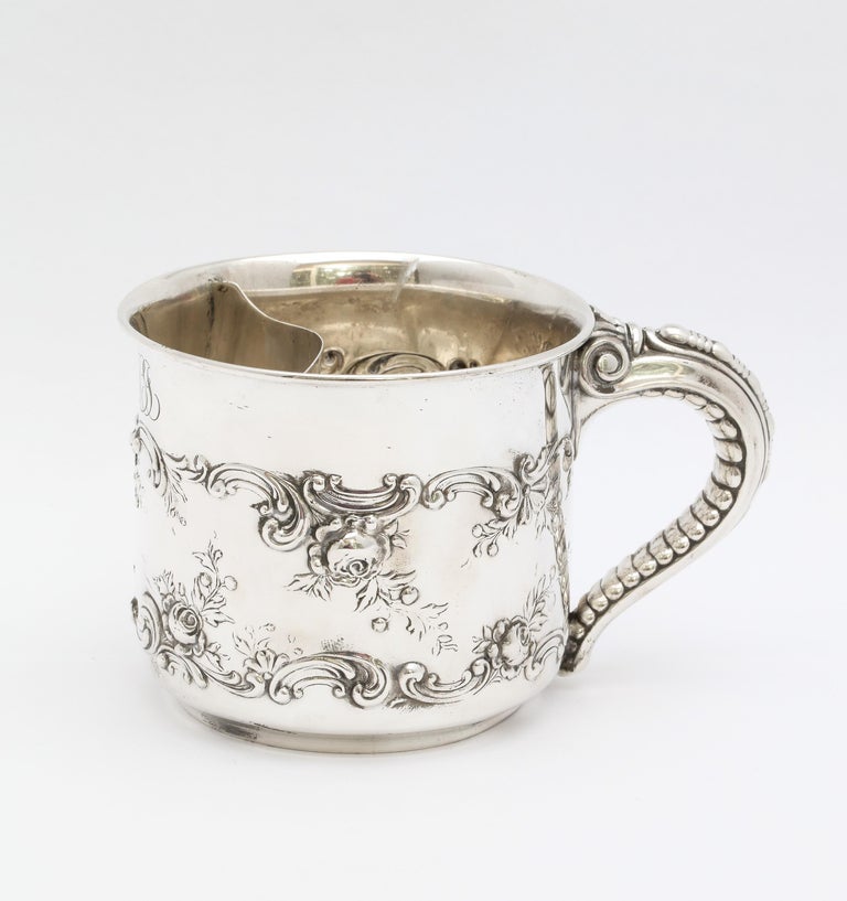 Victorian Period, Sterling Silver Mustache Cup by Gorham In Good Condition For Sale In New York, NY