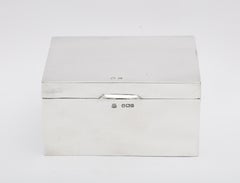 Victorian Period Sterling Silver Table Box with Hinged Lid