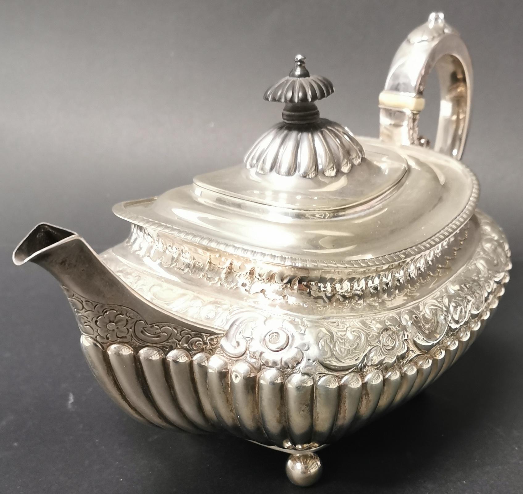 Victorian Period Sterling Silver Teapot For Sale 2