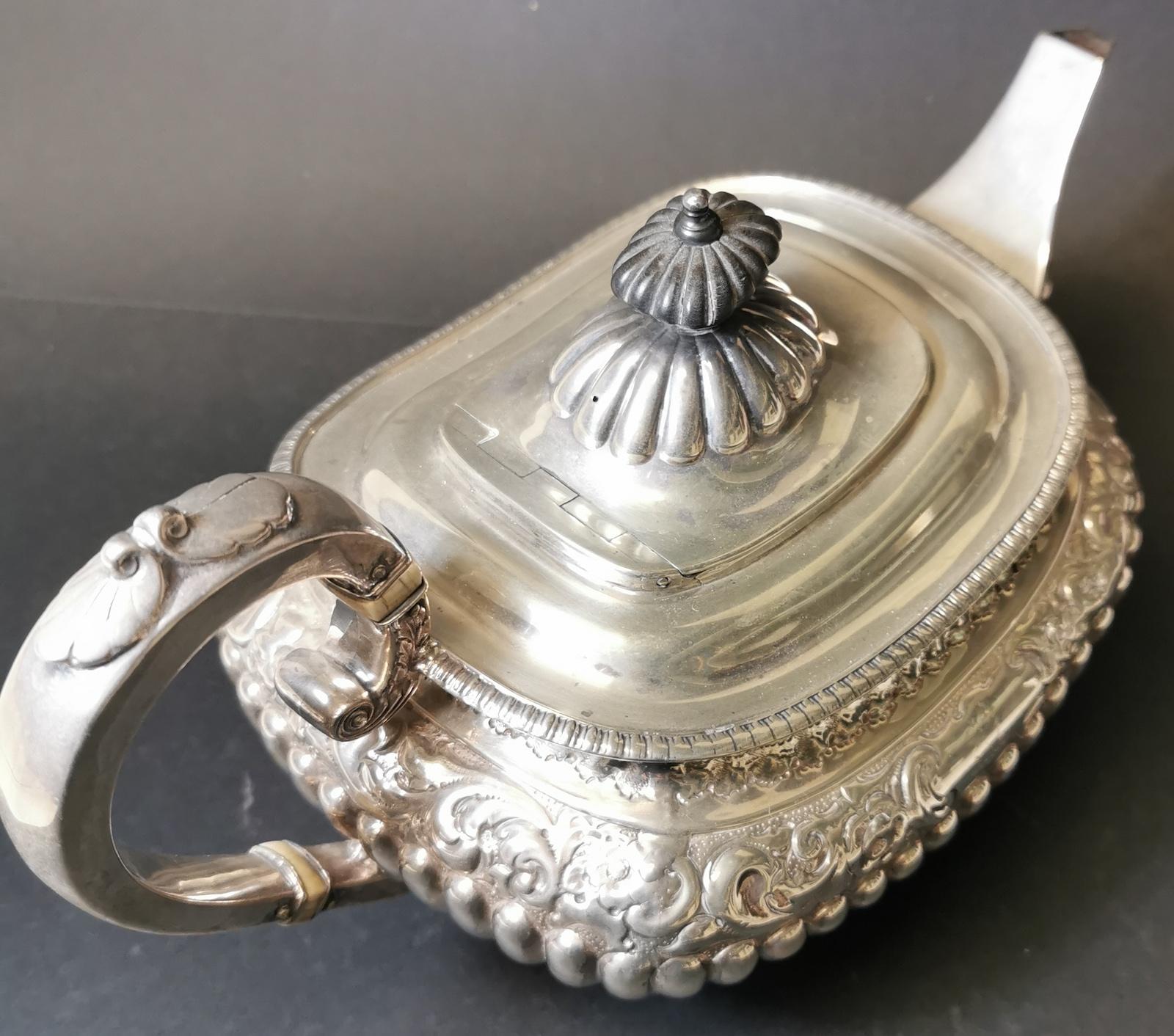 Victorian Period Sterling Silver Teapot For Sale 3