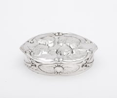Victorian Period Sterling Silver Trinkets Box With Hinged Lid by William Comyns