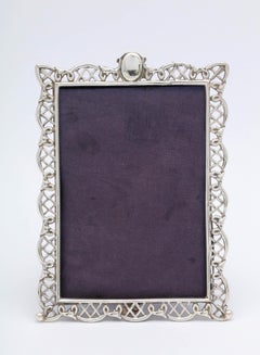 Victorian Period Sterling Silver Wire Picture Frame