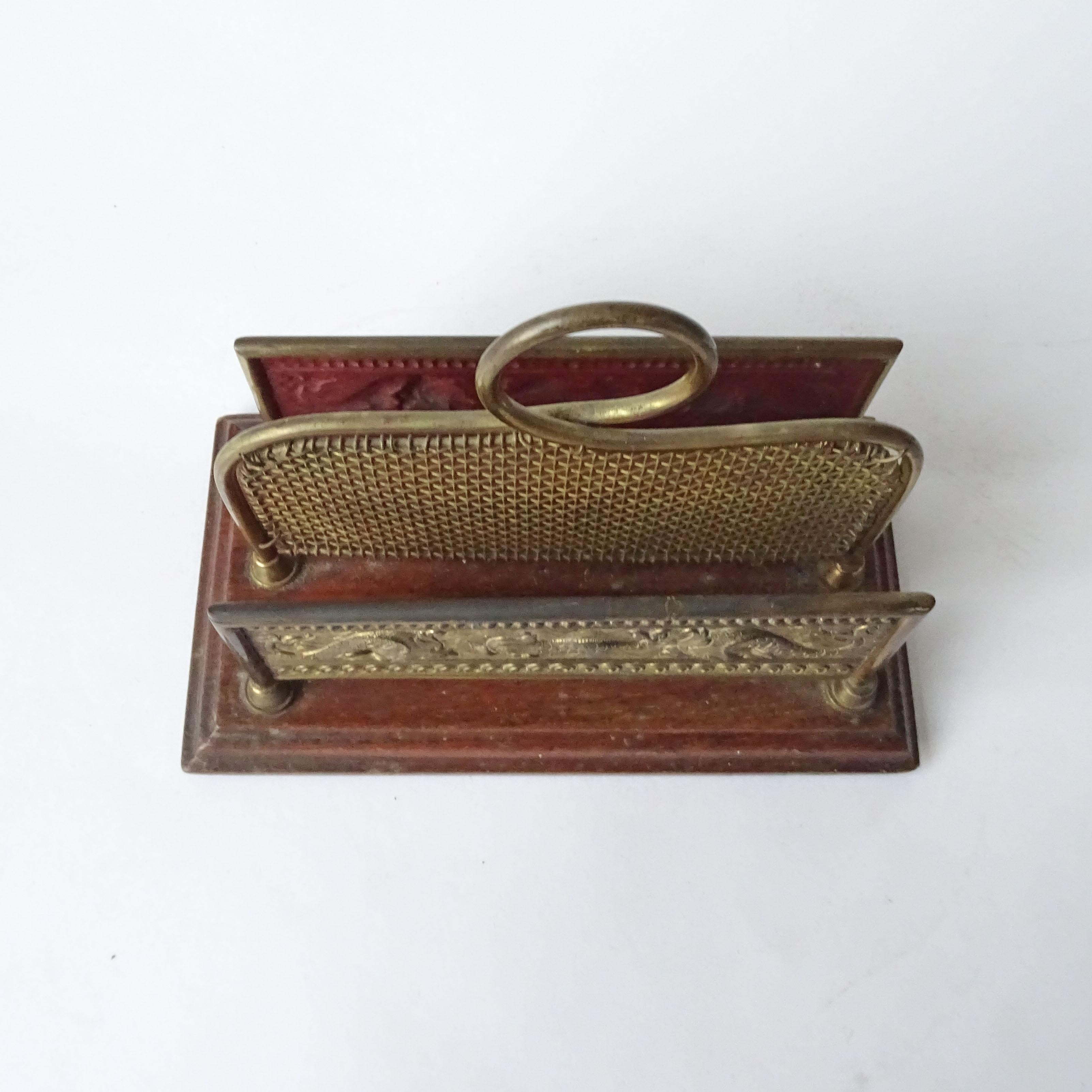 Victorian Period William Tonks and Sons Sea Monsters Brass Desk Letter Holder In Good Condition In Milan, IT