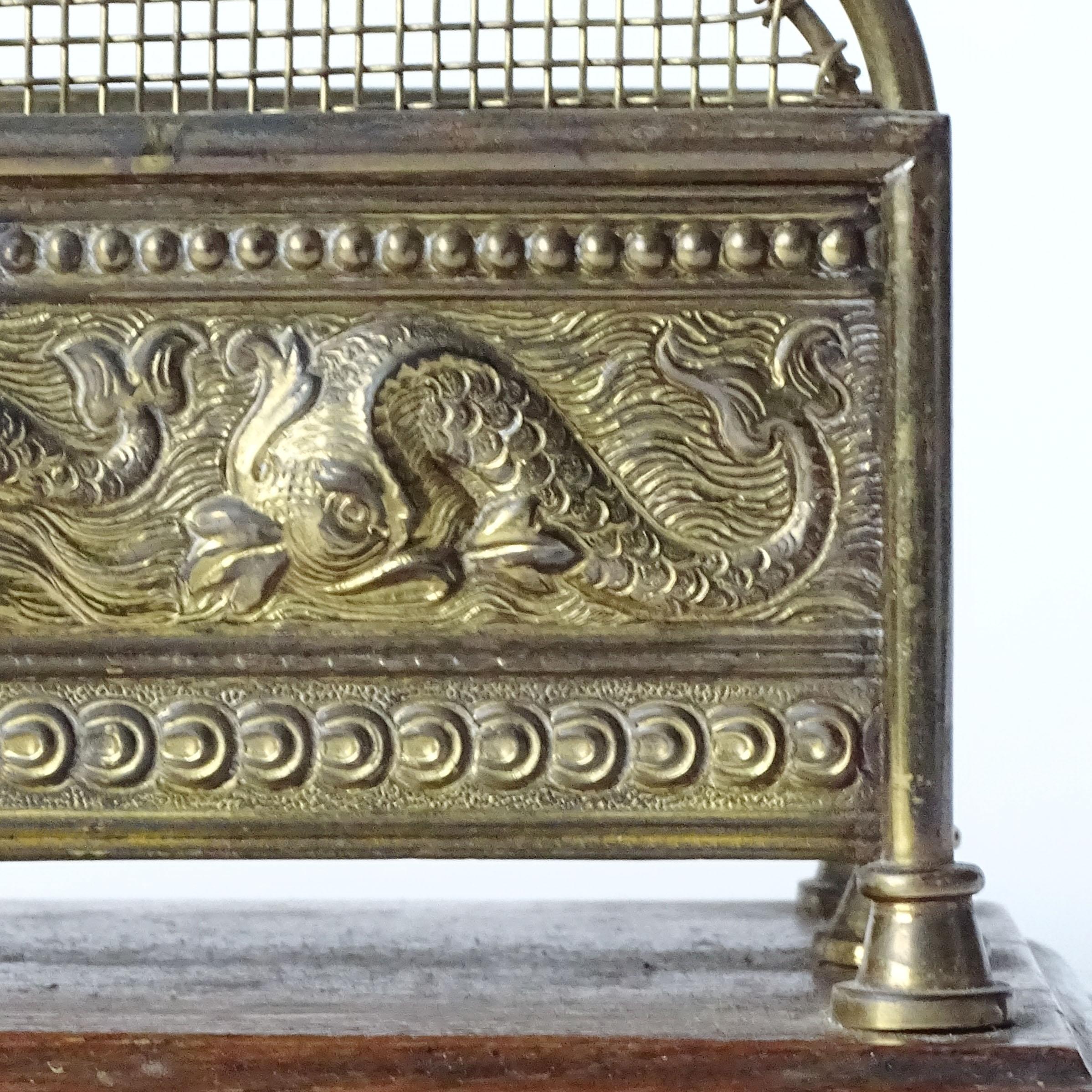 Late 19th Century Victorian Period William Tonks and Sons Sea Monsters Brass Desk Letter Holder