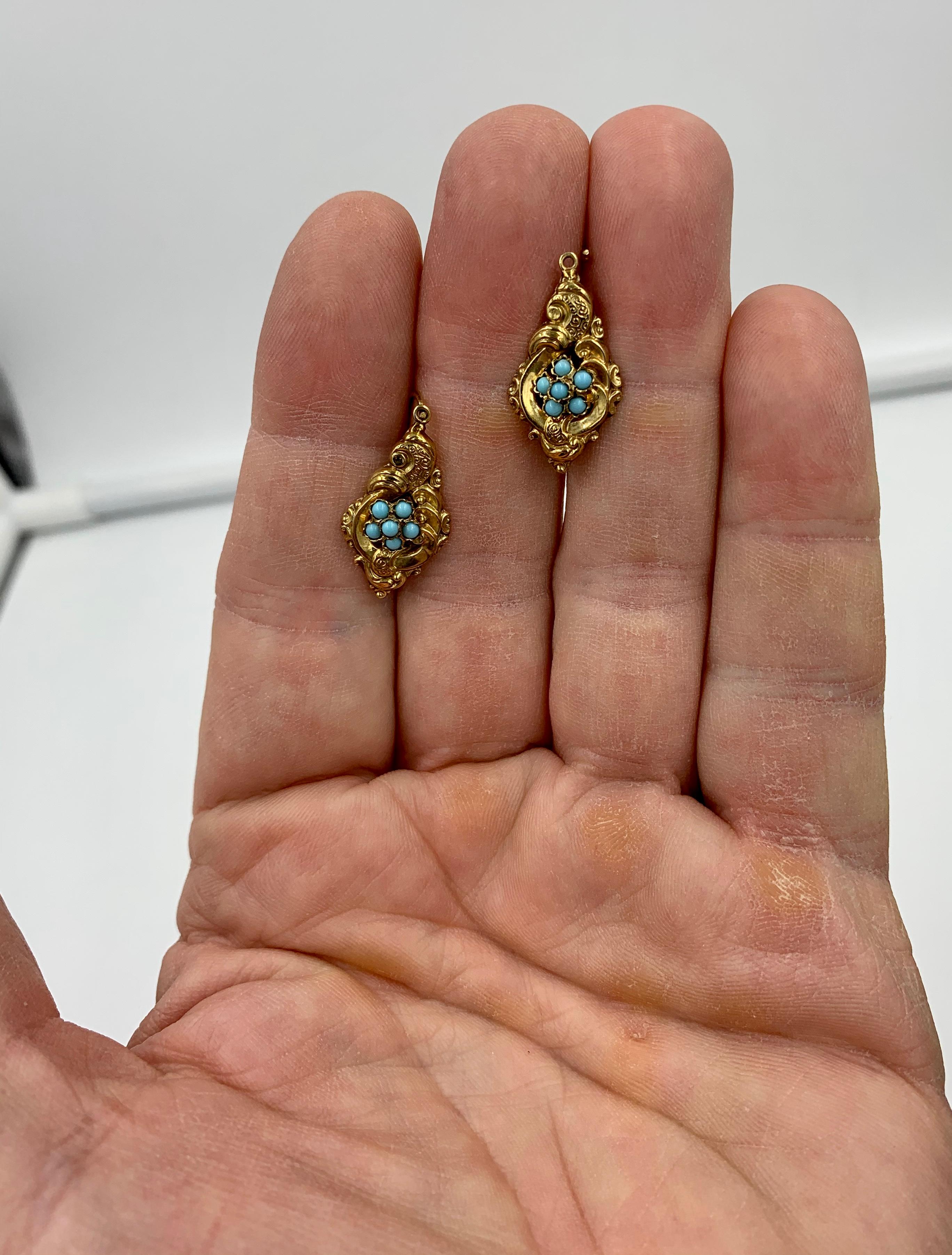 victorian turquoise earrings