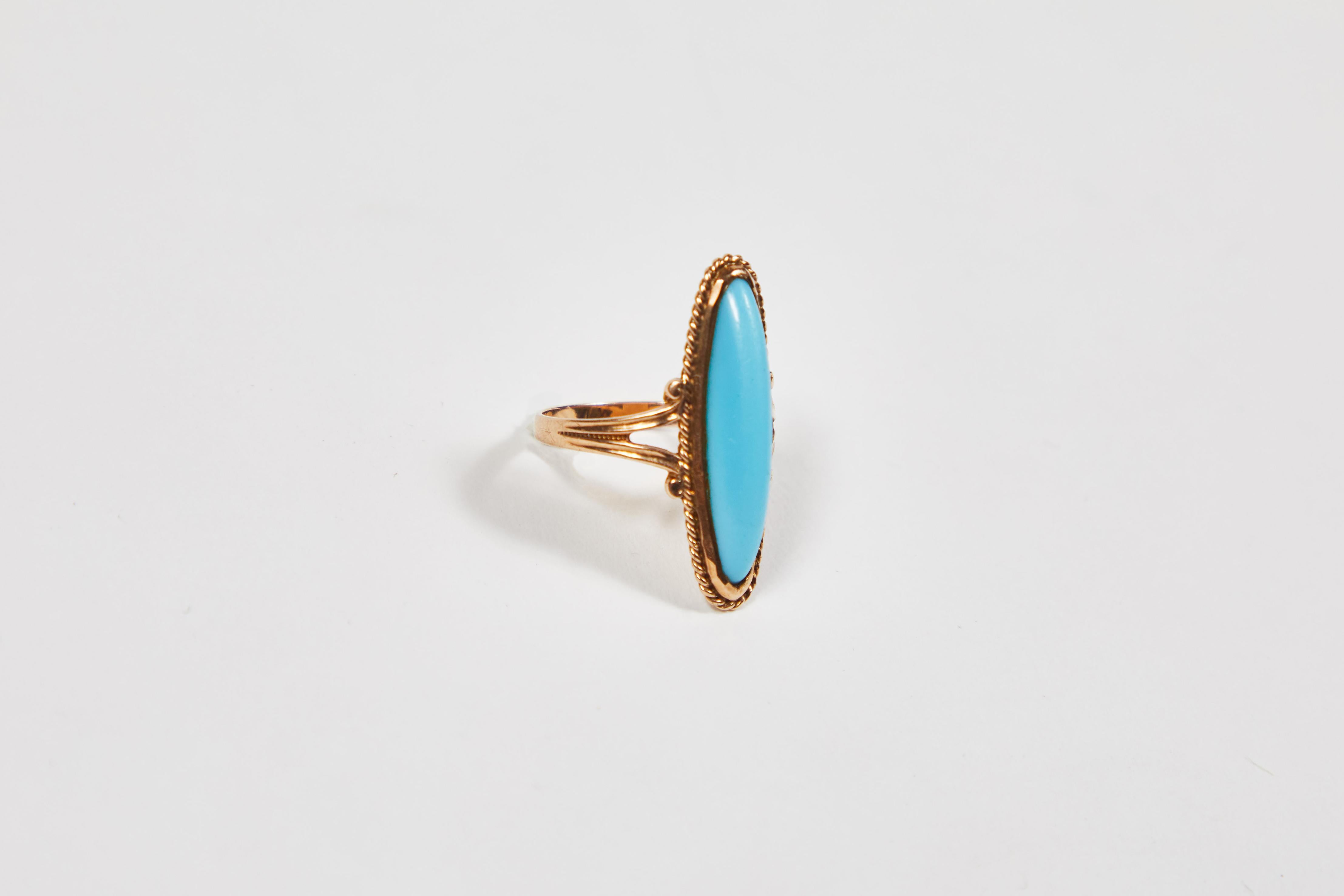 turquoise pinky ring mens