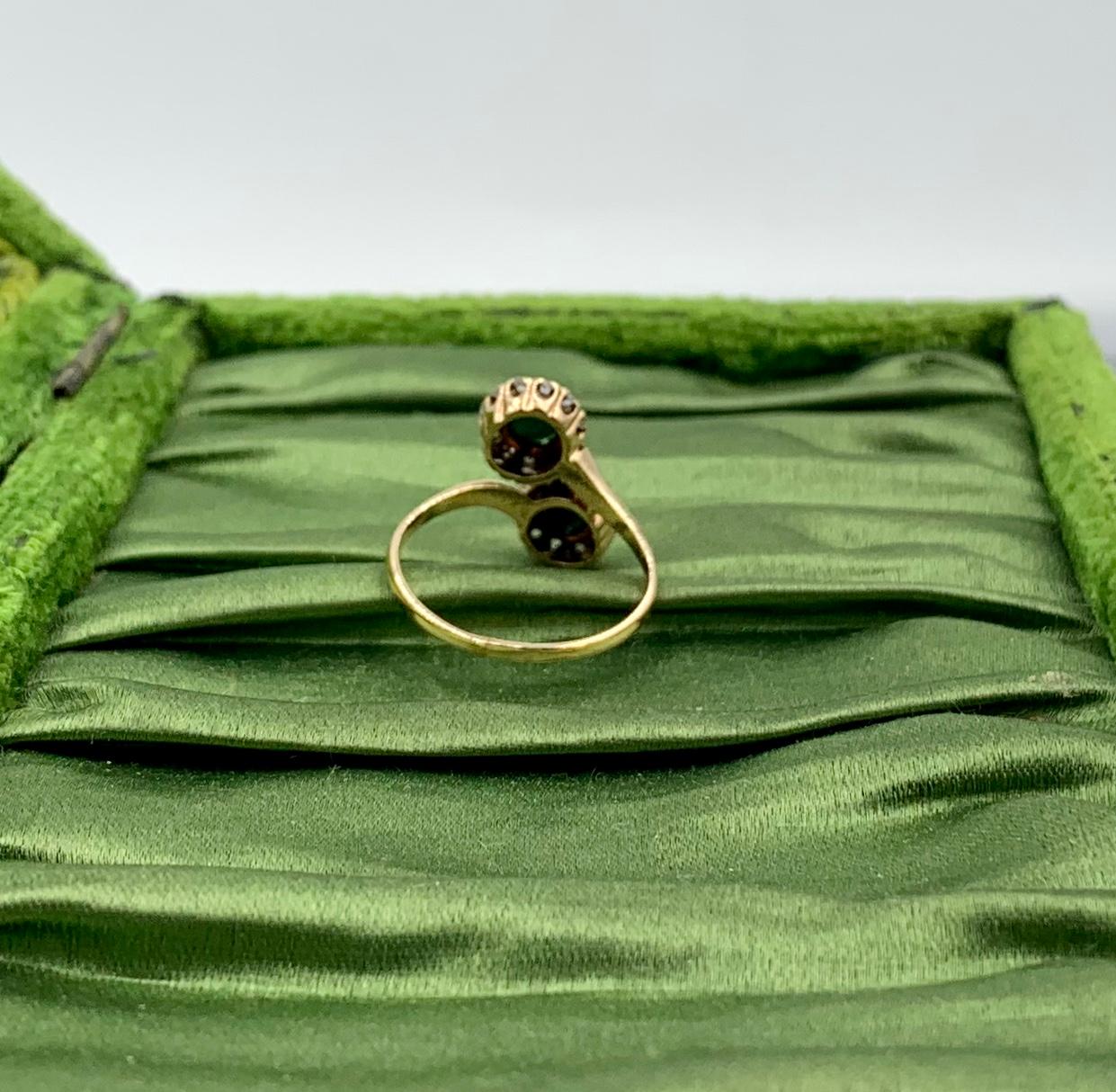 Toi Moi bague victorienne ancienne en or 14 carats avec turquoise persane et diamants taille rose en vente 5