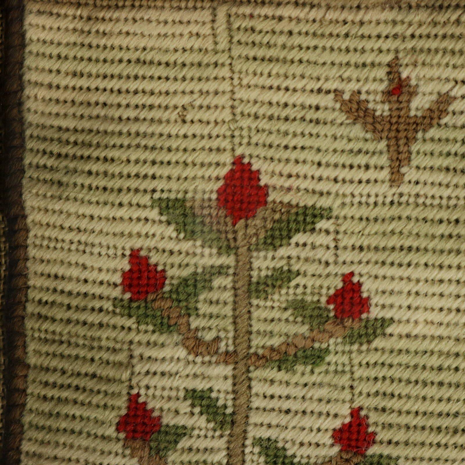 Broderie victorienne au petit point d'un berger avec des moutons en vente 5