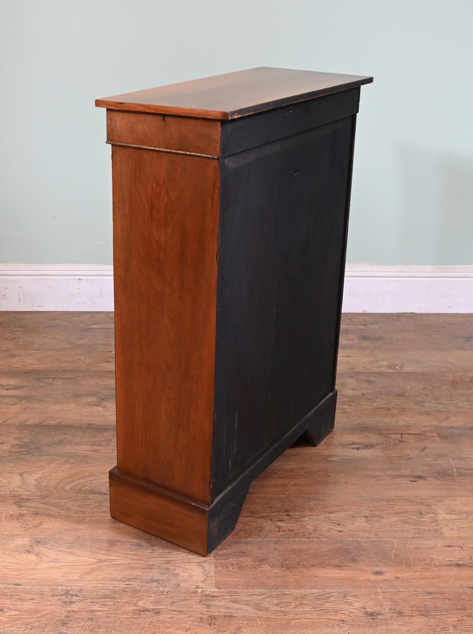 Victorian Pier Cabinet Burr Walnut Display 1880 In Good Condition For Sale In Potters Bar, GB