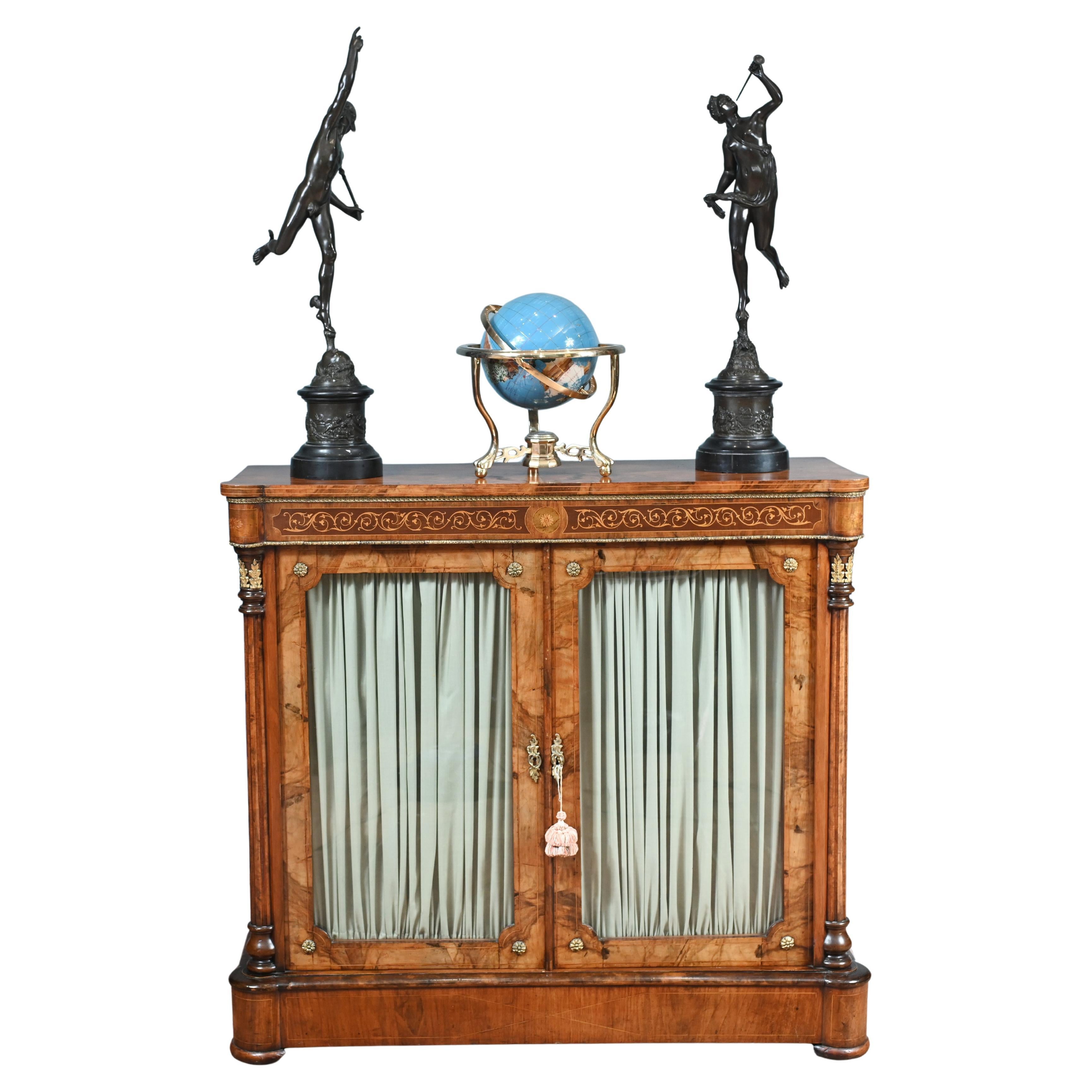Vitrine Victorienne Pier Cabinet Noyer 1880