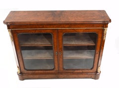 Victorian Pier Cabinet Display Walnut Chest 1860