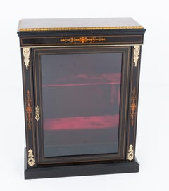 Victorian Pier Cabinet Ebonised Display Chest 1870