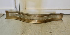 Victorian Pierced Serpentine Shaped Brass Fender