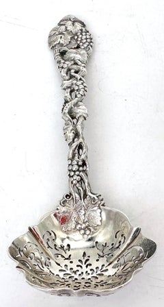 Victorian Pierced Sterling Fruit or Sugar Sifter  by George Angell, London, 1871