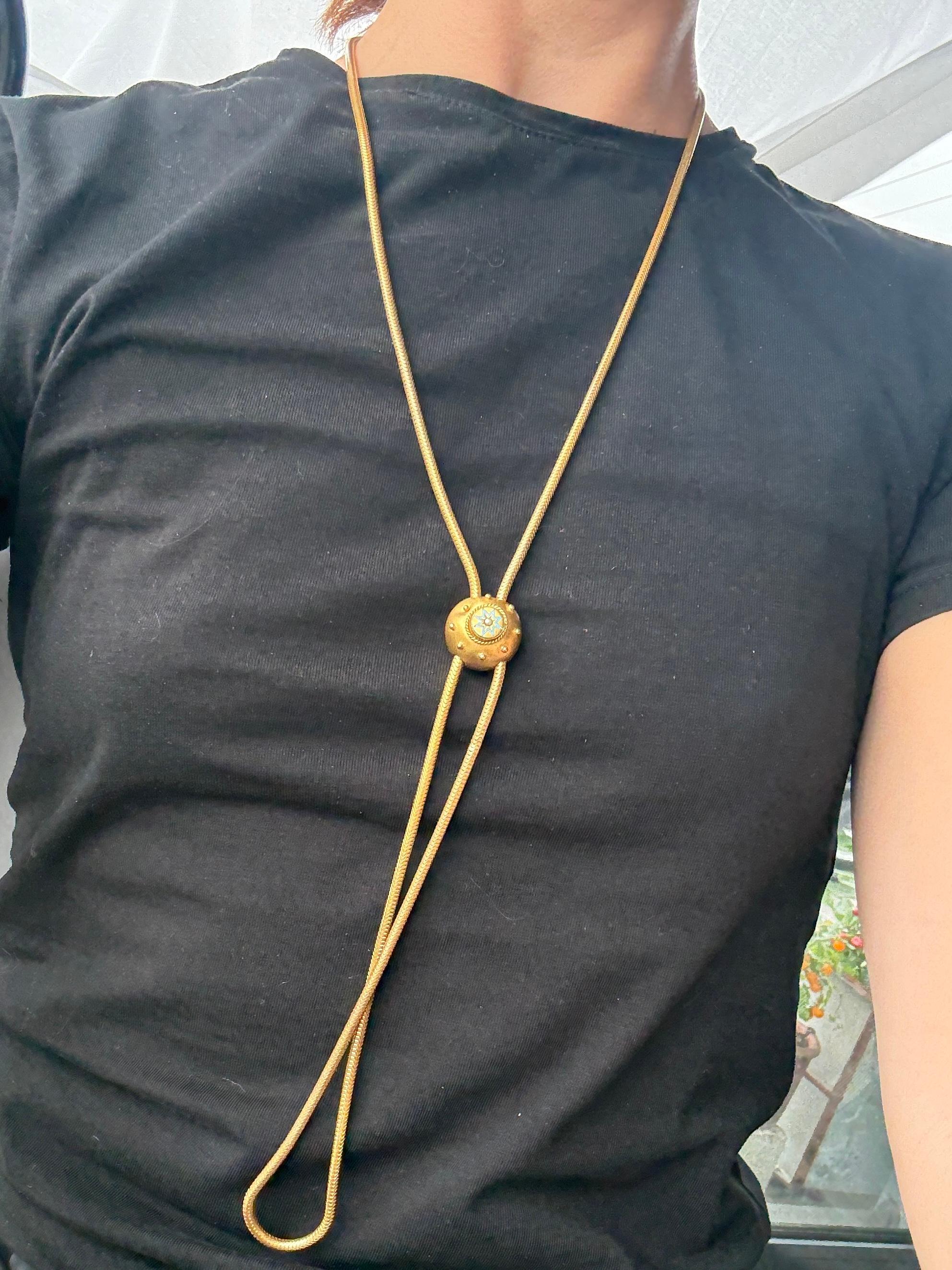 Collar Victoriano de Cadena de Serpiente Longuard en venta 2
