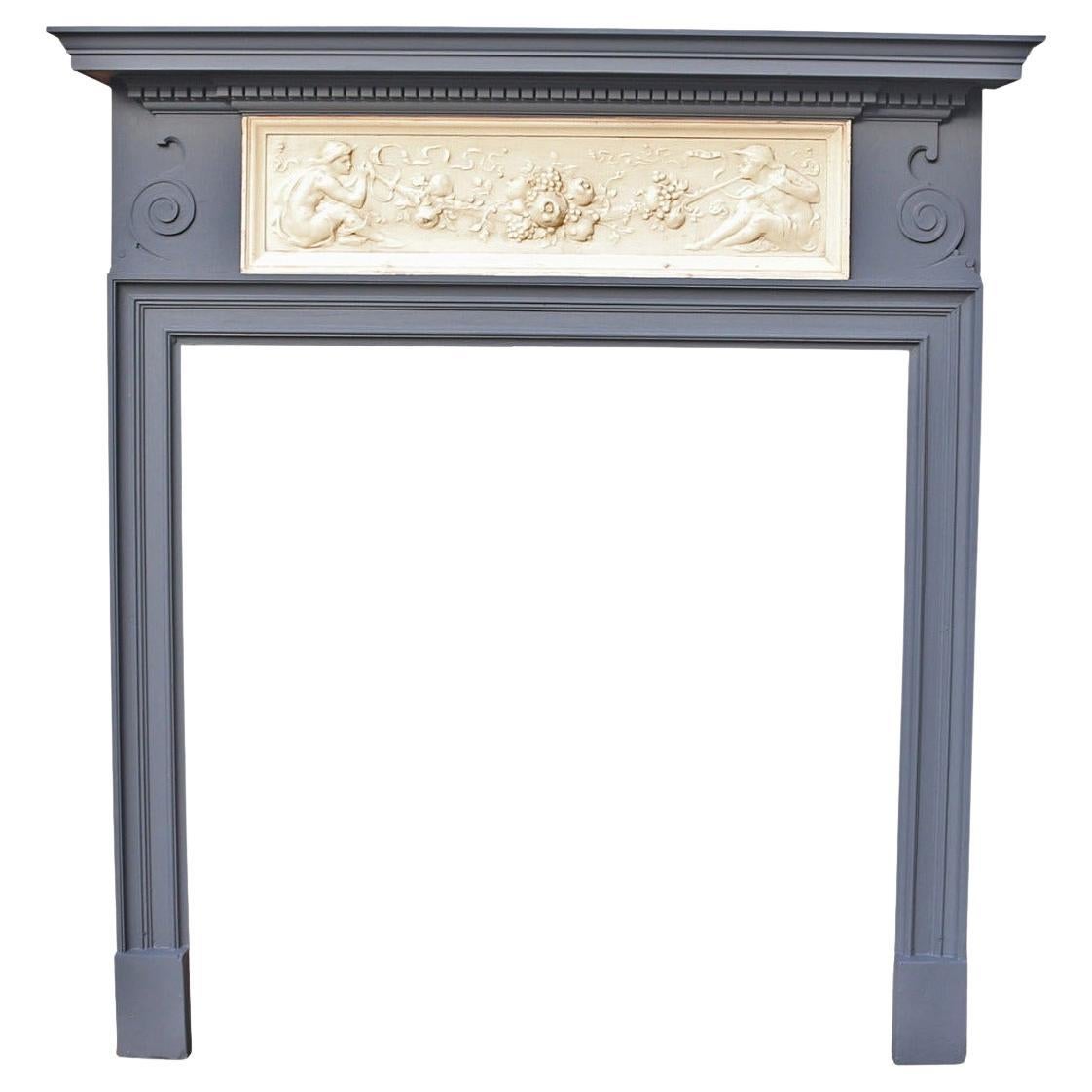 Victorian Pine and Composition Fire Mantel