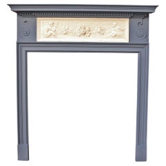 Victorian Pine and Composition Fire Mantel