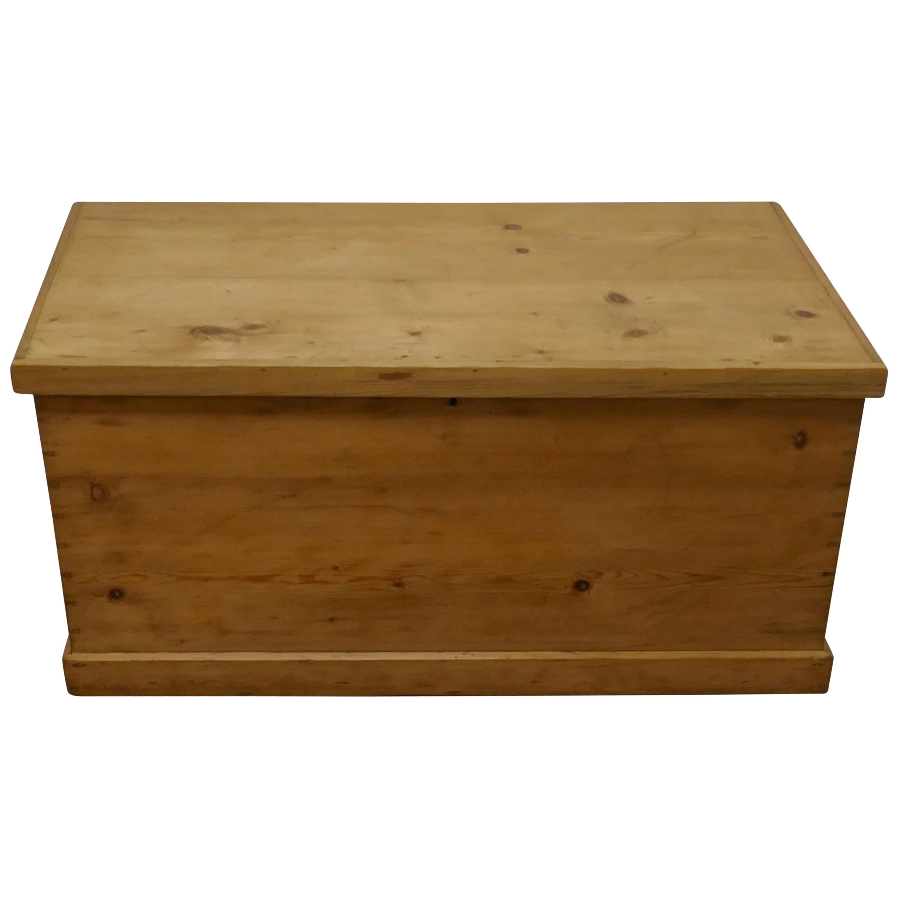 Victorian Pine Blanket Box, Coffee Table or Shoe Tidy