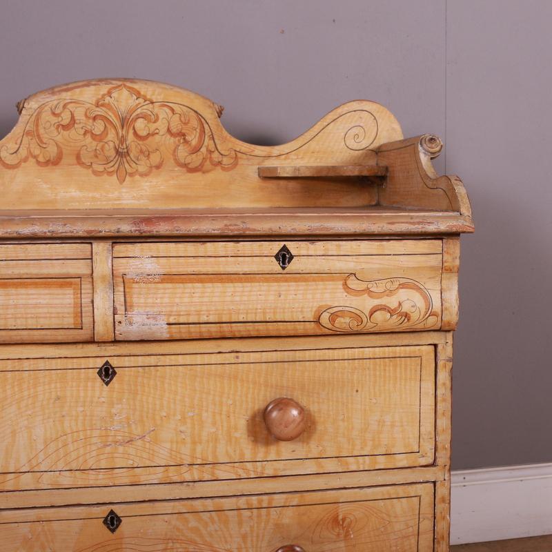 19th Century Victorian Pine Chest of Drawers