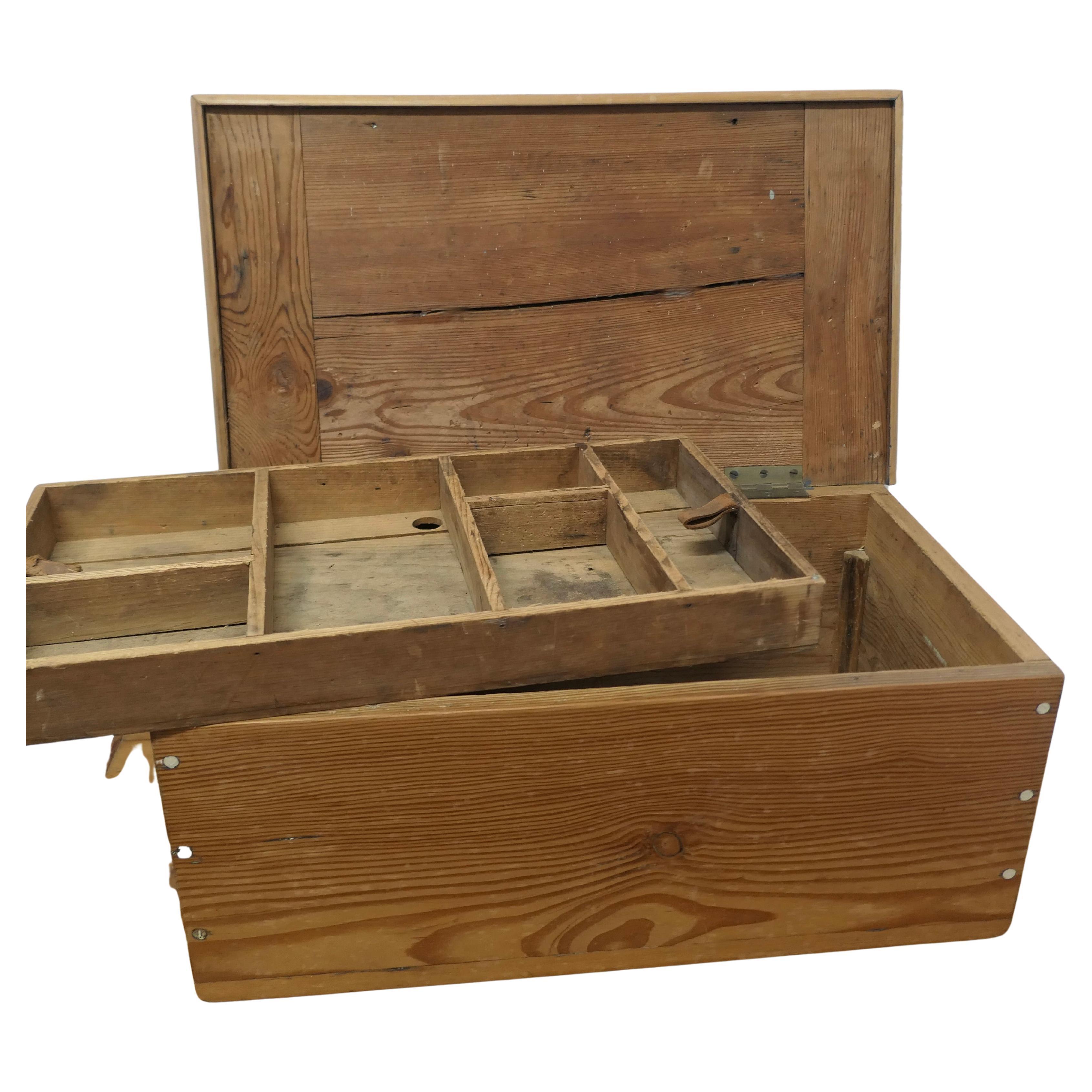 Victorian Pine Craft Box     For Sale
