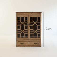 Victorian Pine Hanging Glazed Cupboard