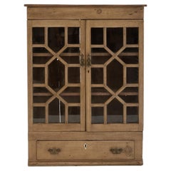 Victorian Pine Hanging Glazed Cupboard