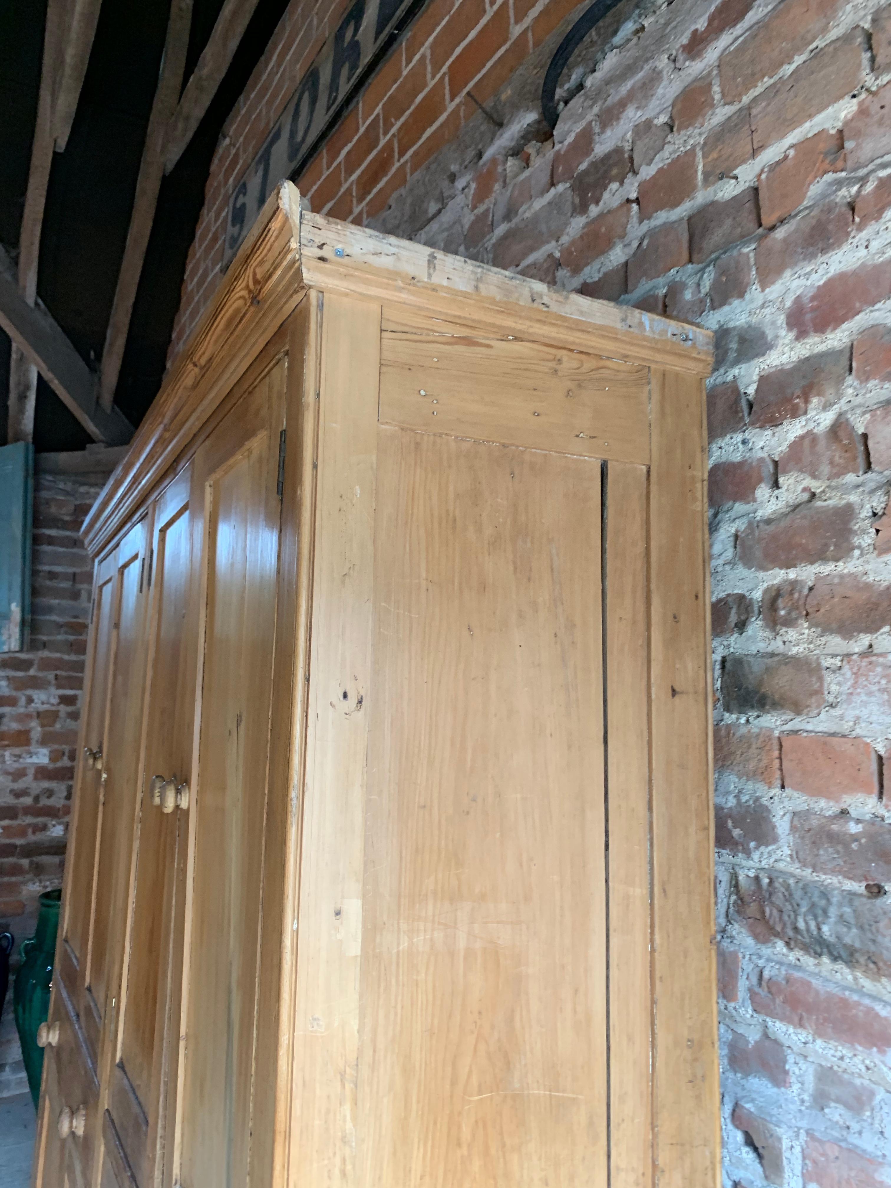 Victorian Pine Housekeepers Cupboard Pantry Antique 19th Century, circa 1890 3