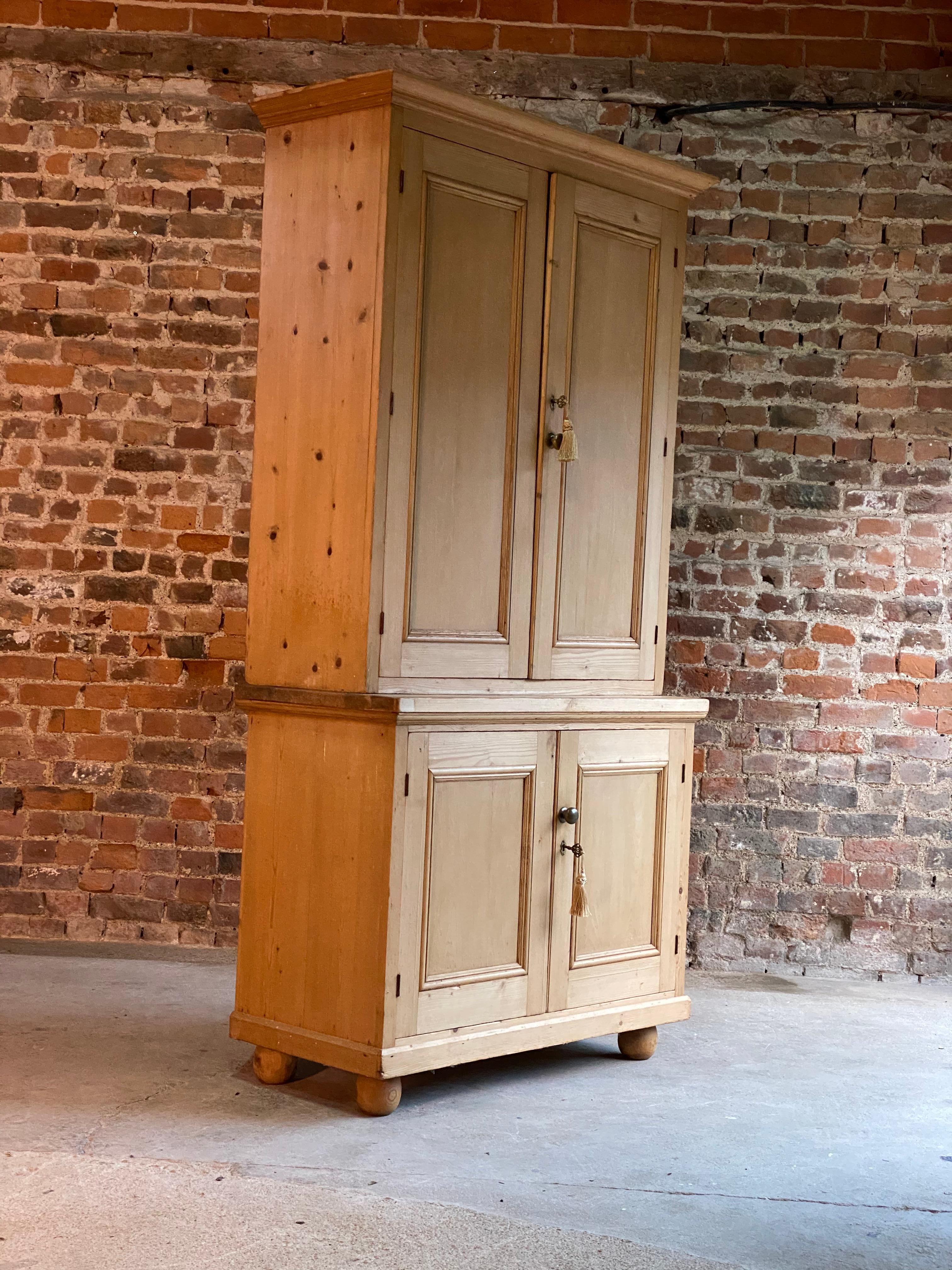 Victorian Pine Housekeepers Cupboard Pantry Antique, 19th Century, circa 1890  3