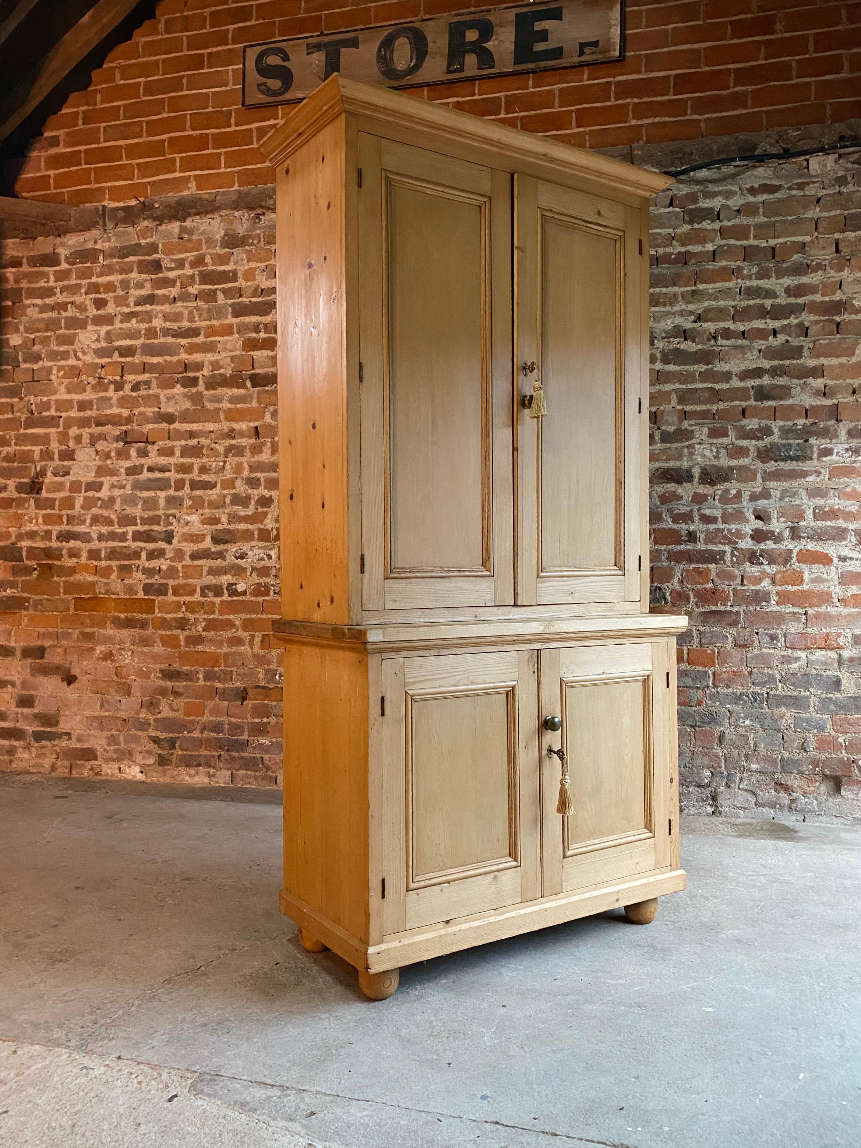 victorian pine cupboard