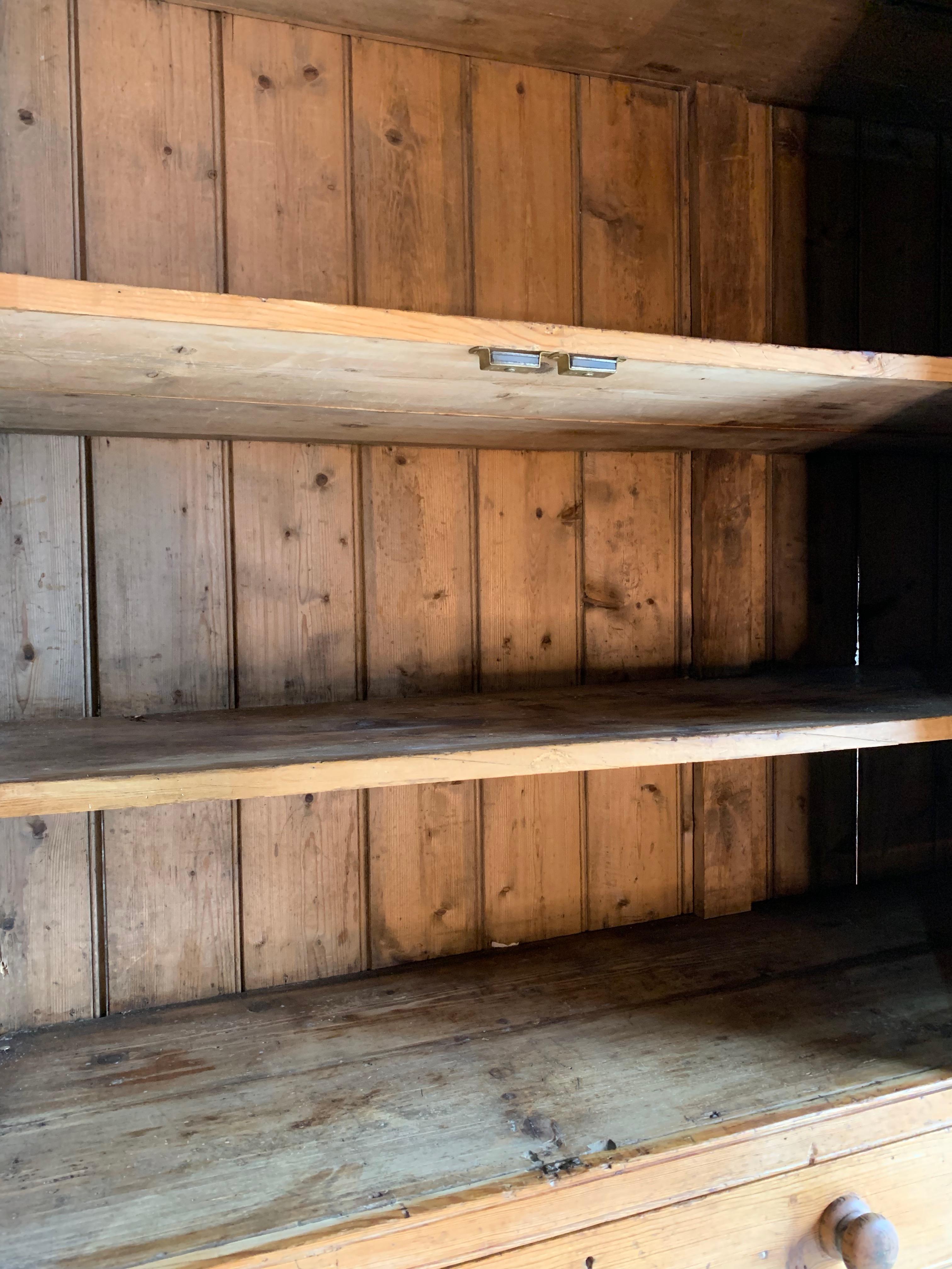 Victorian Pine Housekeepers Cupboard Pantry Antique 19th Century, circa 1890 1