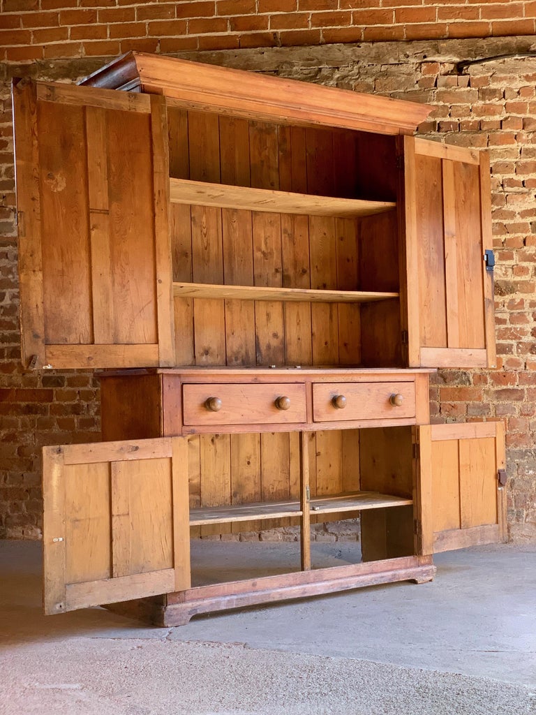 Victorian Pine Housekeepers Cupboard Pantry Antique 19th Century, circa