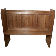 Antique Victorian Pine Kitchen Bench or Church Pew