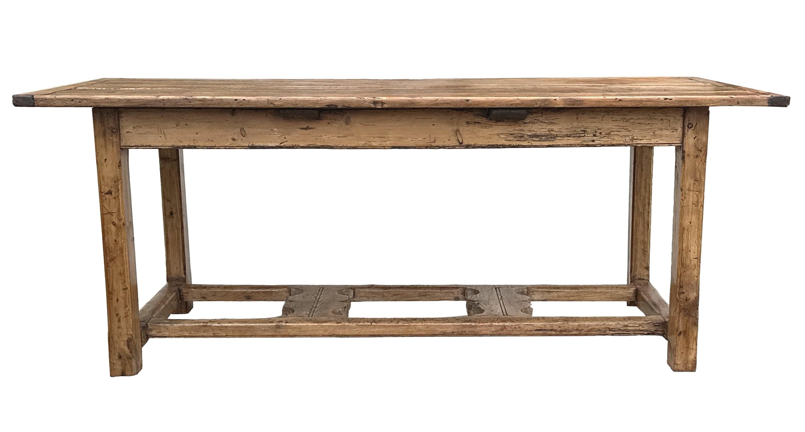 Table à manger de ferme ou de cuisine victorienne en pin en vente 9