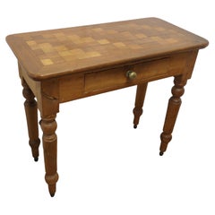  Victorian Pine Marquetry Writing or Side Table   
