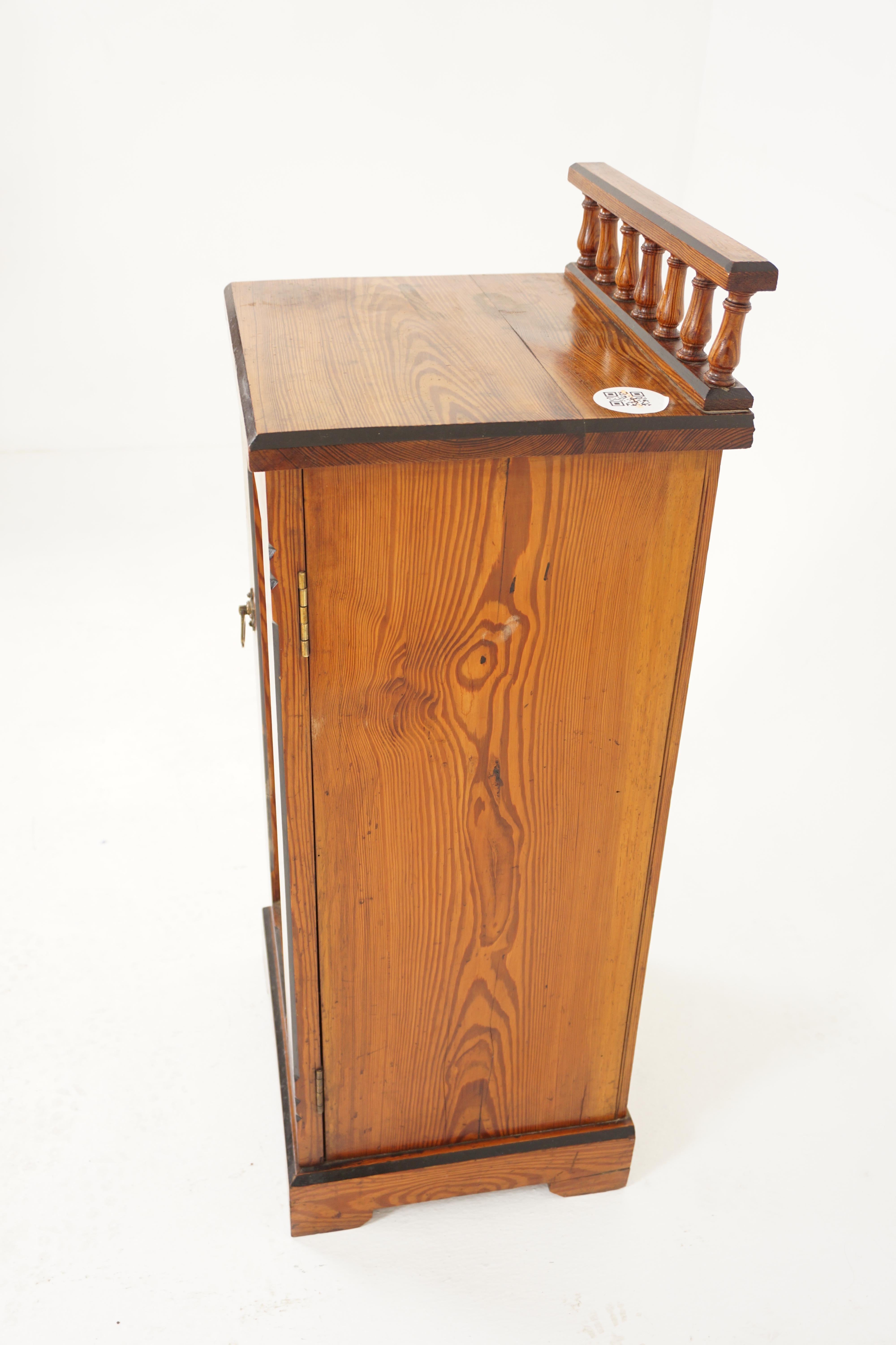 Victorian  Pine Nightstand, Bedside Cabinet, Lamp Table, Scotland 1880, H340 For Sale 4